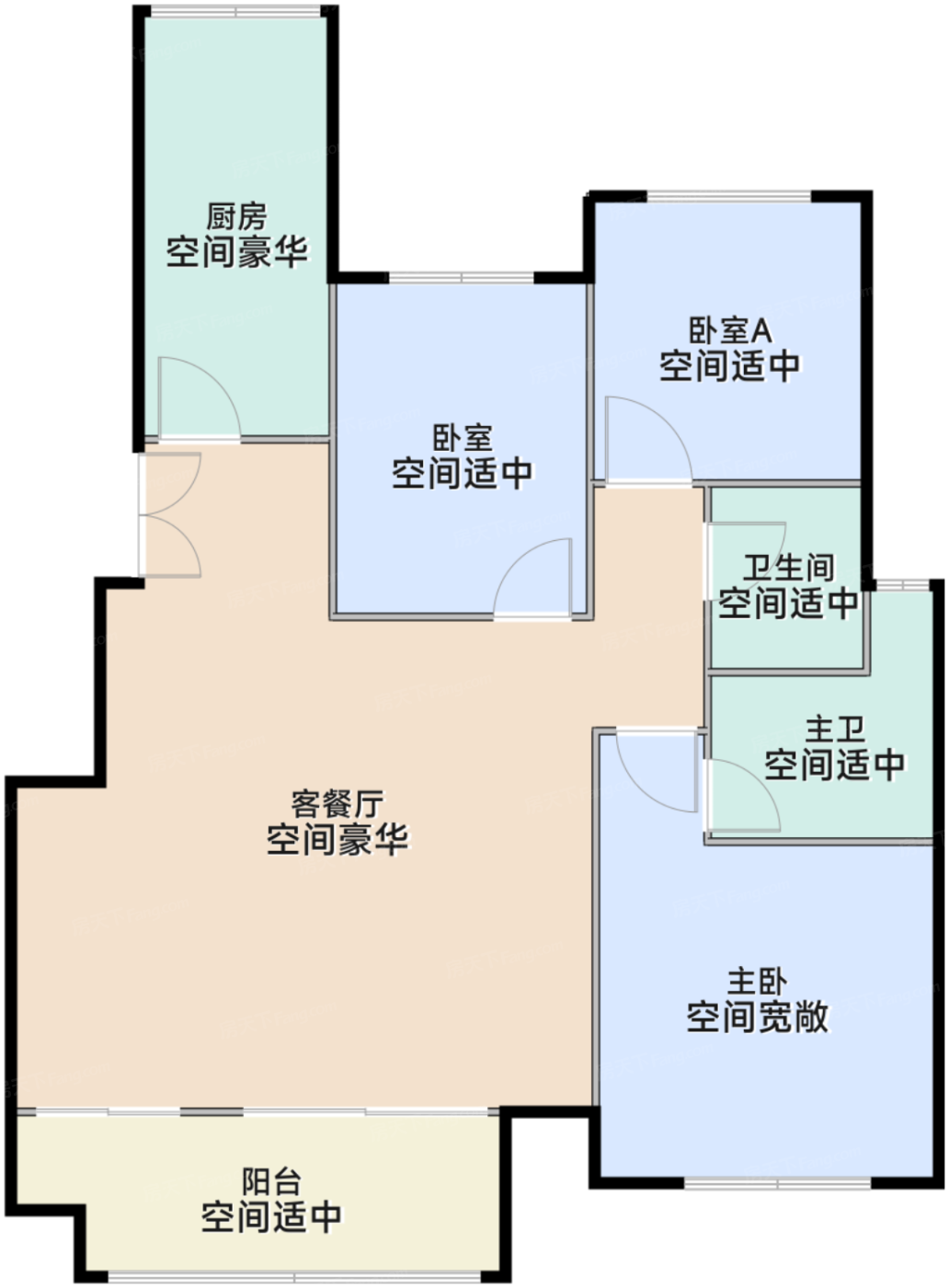 套内约73.59平户型